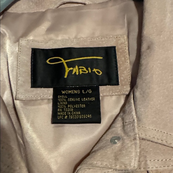 Women's Light Pink Suede Jacket - Picture 2 of 2